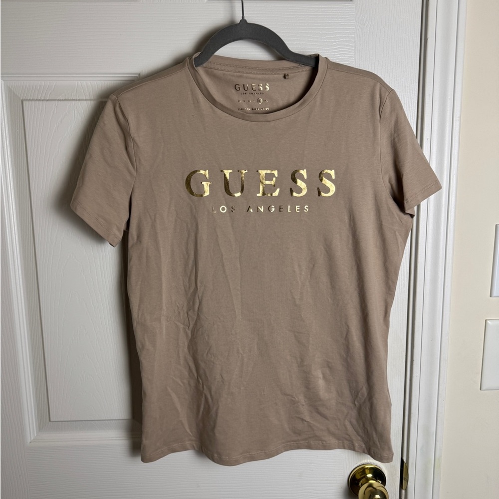 Plus Size XL GUESS Women's Tan T-Shirt